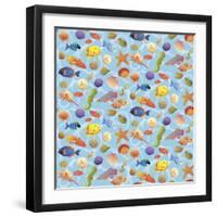 Under the Sea - Half Drop Repeat-Julie Goonan-Framed Giclee Print