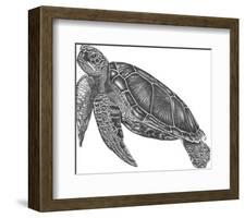 Under The Sea - Turtle-Lucy Francis-Framed Art Print