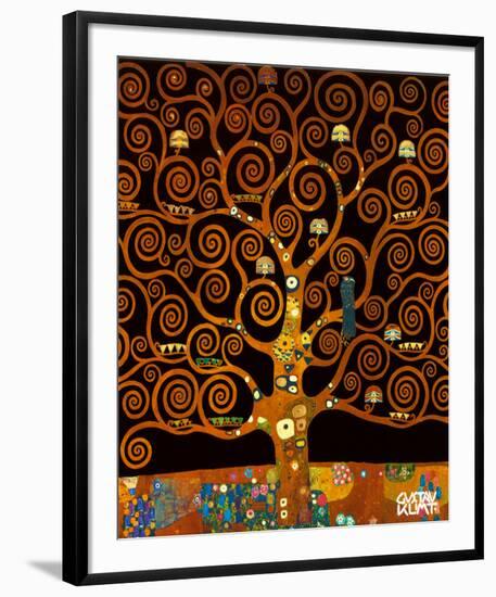 Under the Tree of Life-Gustav Klimt-Framed Premium Giclee Print