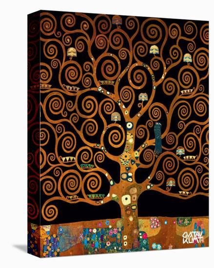 Under the Tree of Life-Gustav Klimt-Framed Stretched Canvas