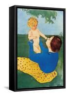 Under the Tree-Mary Cassatt-Framed Stretched Canvas