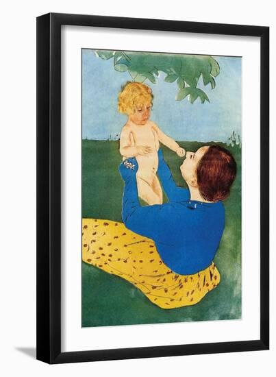 Under the Tree-Mary Cassatt-Framed Art Print