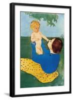 Under the Tree-Mary Cassatt-Framed Art Print