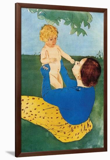 Under the Tree-Mary Cassatt-Framed Art Print