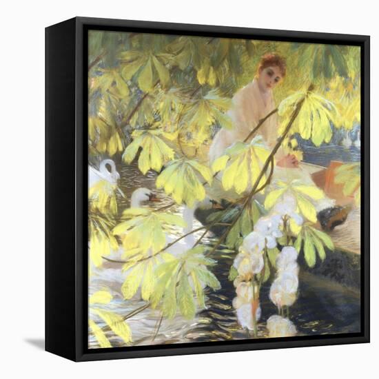 Under the Tree-Gaston De Latouche-Framed Stretched Canvas