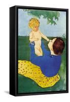 Under The Tree-Mary Cassatt-Framed Stretched Canvas