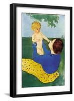 Under The Tree-Mary Cassatt-Framed Art Print