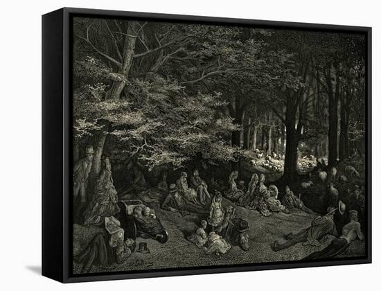 Under the Trees Regent's-Gustave Dore-Framed Stretched Canvas