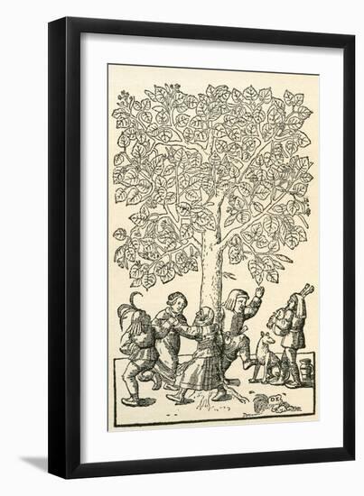 Under the Village Linden Tree-null-Framed Giclee Print