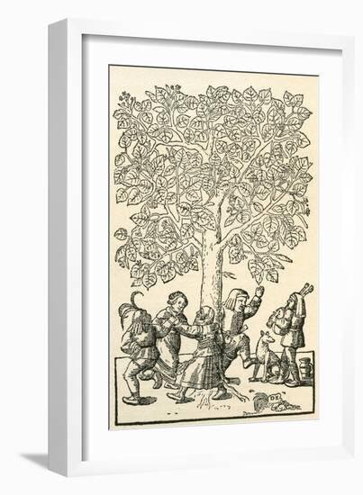 Under the Village Linden Tree-null-Framed Giclee Print