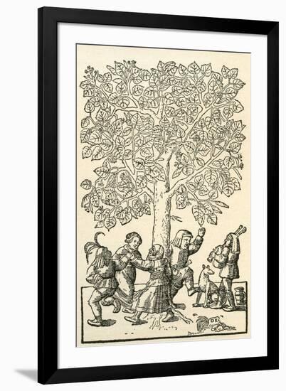 Under the Village Linden Tree-null-Framed Giclee Print