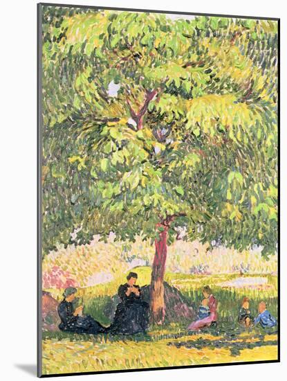 Under the Walnut Tree, 1908-Giovanni Giacometti-Mounted Giclee Print