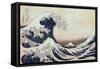 Under the Wave Off Kanagawa, 1831-1834-Katsushika Hokusai-Framed Stretched Canvas