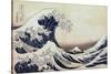 Under the Wave Off Kanagawa, 1831-1834-Katsushika Hokusai-Stretched Canvas