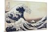 Under the Wave Off Kanagawa, 1831-1834-Katsushika Hokusai-Mounted Giclee Print