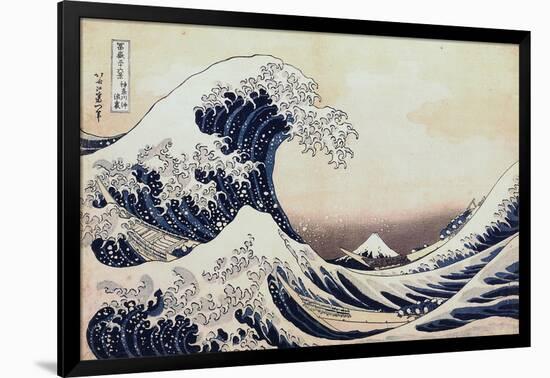 Under the Wave Off Kanagawa, 1831-1834-Katsushika Hokusai-Framed Giclee Print