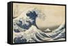 Under the Wave Off Kanagawa, 1831-34-Katsushika Hokusai-Framed Stretched Canvas