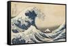 Under the Wave Off Kanagawa, 1831-34-Katsushika Hokusai-Framed Stretched Canvas