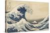 Under the Wave Off Kanagawa, 1831-34-Katsushika Hokusai-Stretched Canvas