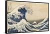 Under the Wave Off Kanagawa, 1831-34-Katsushika Hokusai-Framed Stretched Canvas