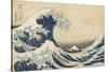 Under the Wave Off Kanagawa, 1831-34-Katsushika Hokusai-Stretched Canvas