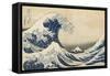 Under the Wave Off Kanagawa, 1831-34-Katsushika Hokusai-Framed Stretched Canvas