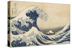 Under the Wave Off Kanagawa, 1831-34-Katsushika Hokusai-Stretched Canvas