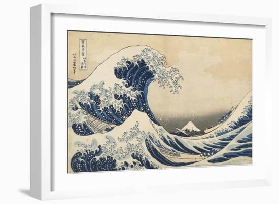 Under the Wave Off Kanagawa, 1831-34-Katsushika Hokusai-Framed Giclee Print