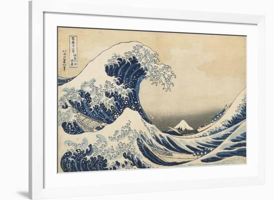 Under the Wave Off Kanagawa, 1831-34-Katsushika Hokusai-Framed Giclee Print