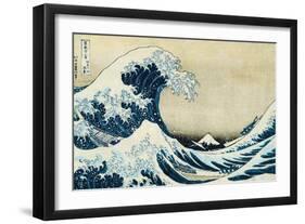 Under the Wave, Off Kanagawa-Katsushika Hokusai-Framed Art Print