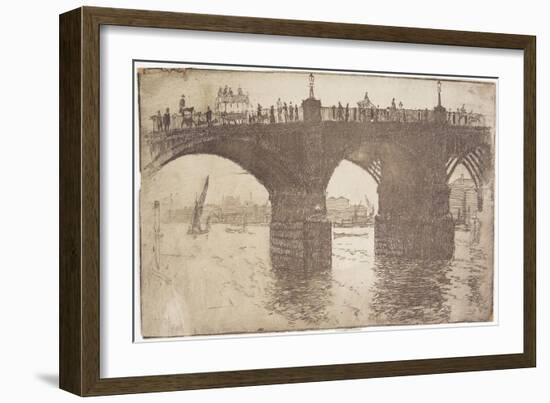 Under Vauxhall Bridge, 1893-Joseph Pennell-Framed Giclee Print