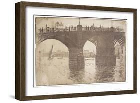 Under Vauxhall Bridge, 1893-Joseph Pennell-Framed Giclee Print