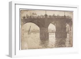 Under Vauxhall Bridge, 1893-Joseph Pennell-Framed Giclee Print