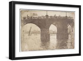 Under Vauxhall Bridge, 1893-Joseph Pennell-Framed Premium Giclee Print