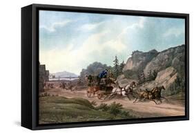 Under Weigh Without a Pilot, 1836-J Harris-Framed Stretched Canvas