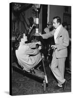 UNDERCURRENT, 1946 on the set, Katharine Hepburn and Vincente Minnelli-null-Stretched Canvas