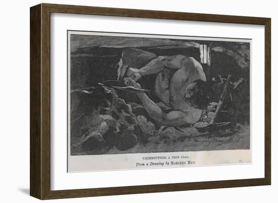 Undercutting a Thin Coal Seam-Margery May-Framed Art Print