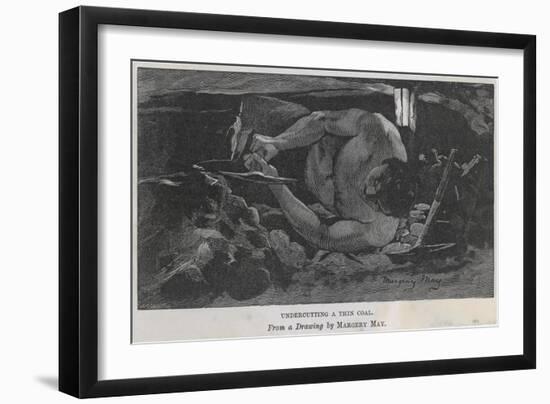 Undercutting a Thin Coal Seam-Margery May-Framed Art Print