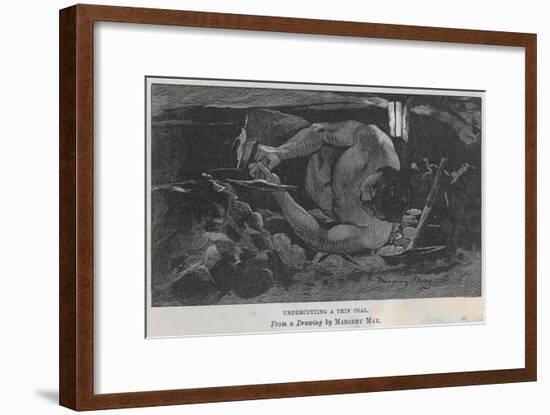 Undercutting a Thin Coal Seam-Margery May-Framed Art Print