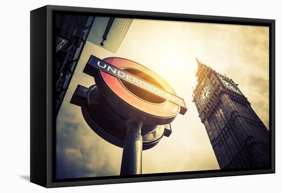 Underground and Big Ben-prochasson-Framed Stretched Canvas