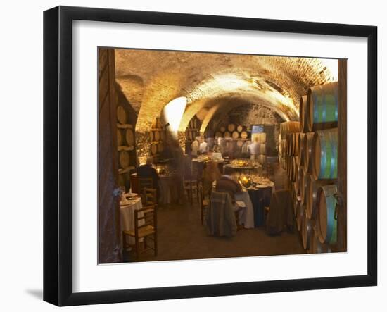 Underground Barrel Aging Room, Bodega Juanico Familia Deicas Winery, Juanico, Canelones, Uruguay-Per Karlsson-Framed Photographic Print