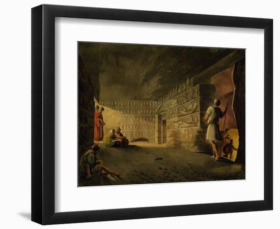 Underground Chamber of Pyramid of Giza, Engraving-Luigi Mayer-Framed Giclee Print