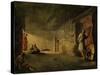 Underground Chamber of Pyramid of Giza, Engraving-Luigi Mayer-Stretched Canvas