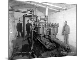 Underground Pump Room in Coal Mine, Newcastle, WA, 1909-Asahel Curtis-Mounted Giclee Print