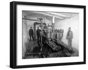 Underground Pump Room in Coal Mine, Newcastle, WA, 1909-Asahel Curtis-Framed Giclee Print