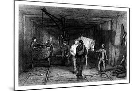 Underground Scene in a Coal Mine, 1860-null-Mounted Giclee Print