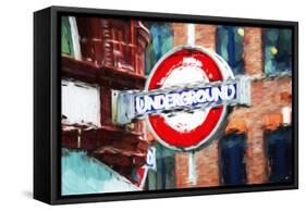 Underground Sign II - In the Style of Oil Painting-Philippe Hugonnard-Framed Stretched Canvas