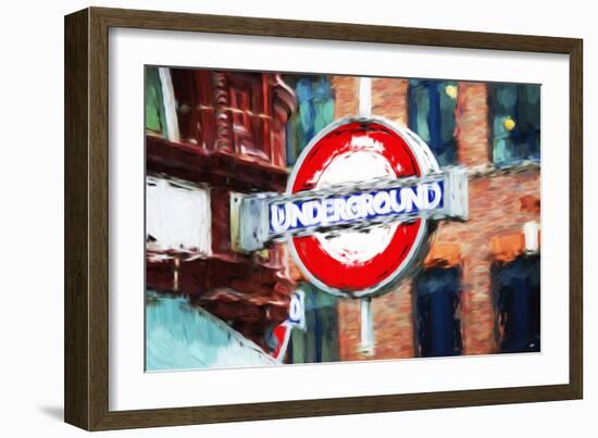 Underground Sign II - In the Style of Oil Painting-Philippe Hugonnard-Framed Giclee Print