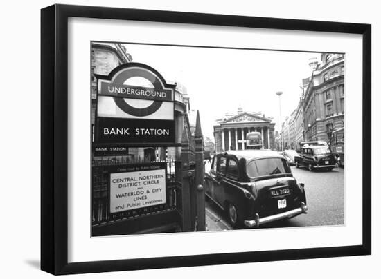 Underground Station Bank, London-null-Framed Photographic Print