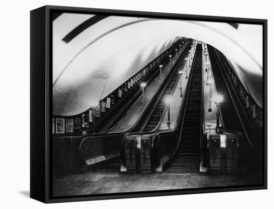 Underground Station, London, C.1930-null-Framed Stretched Canvas